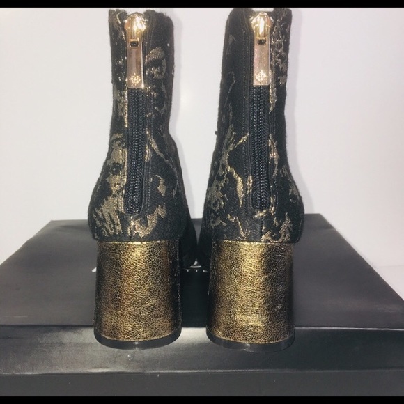 New Nanette Lepore “Rose” Black/Bronze Boots- Size 7 - Picture 6 of 7